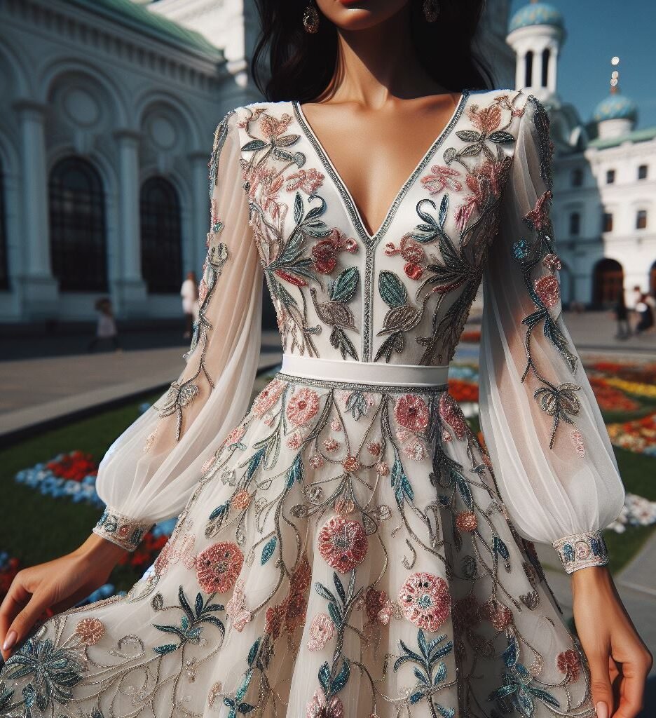 Statement sleeves! Take your white dress to the next level with dramatic puff sleeves or flowing bell sleeves adorned with beautiful embroidery for a touch of drama.