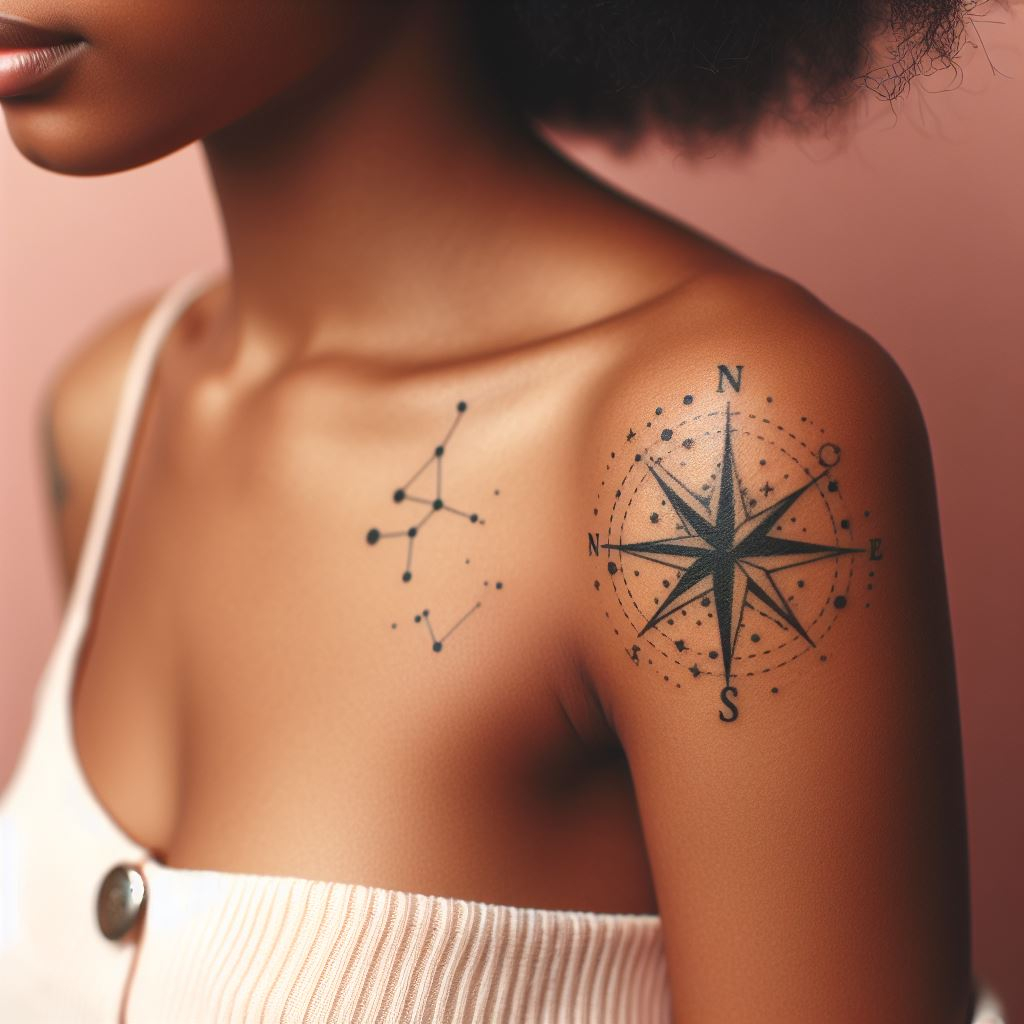 Hand Tattoos Constellation Compass