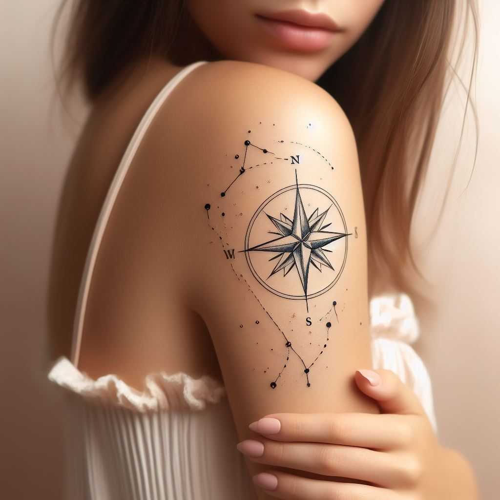 Hand Tattoos Constellation Compass