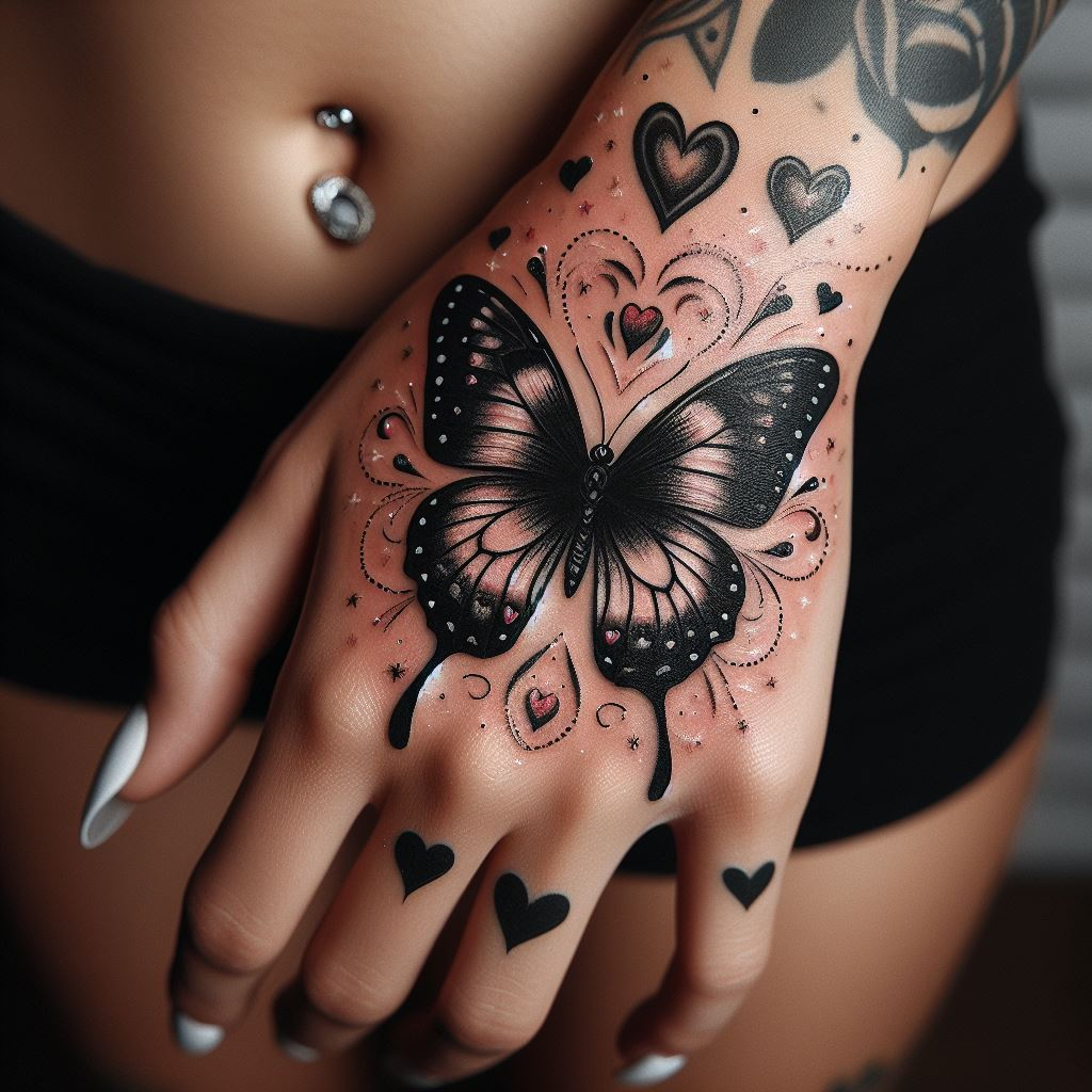 Hand Tattoos Enchanted Butterfly