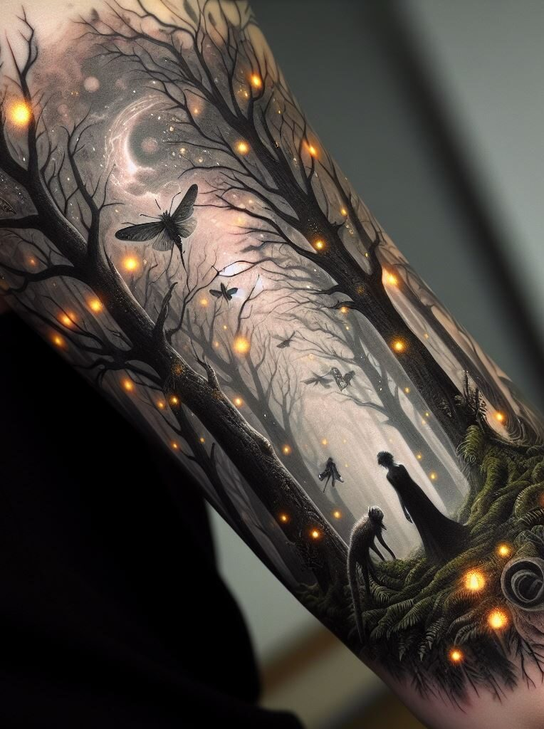 Where the wild things are! Explore enchanting forest hand tattoo ideas that bring the magic and mystery of the woods to life. #handtattoos #forestattoos #tattoos #pocoko #tattooideas #womentattoos #girltattoos #darkart