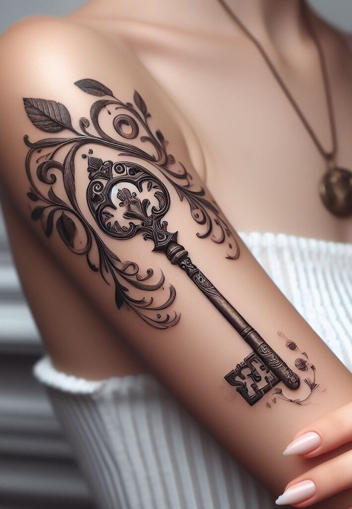 Unlock your next tattoo inspiration! Explore vintage lock and key designs for a timeless and symbolic piece. #tattoos #pocoko #tattooideas #lockandkeytattoos