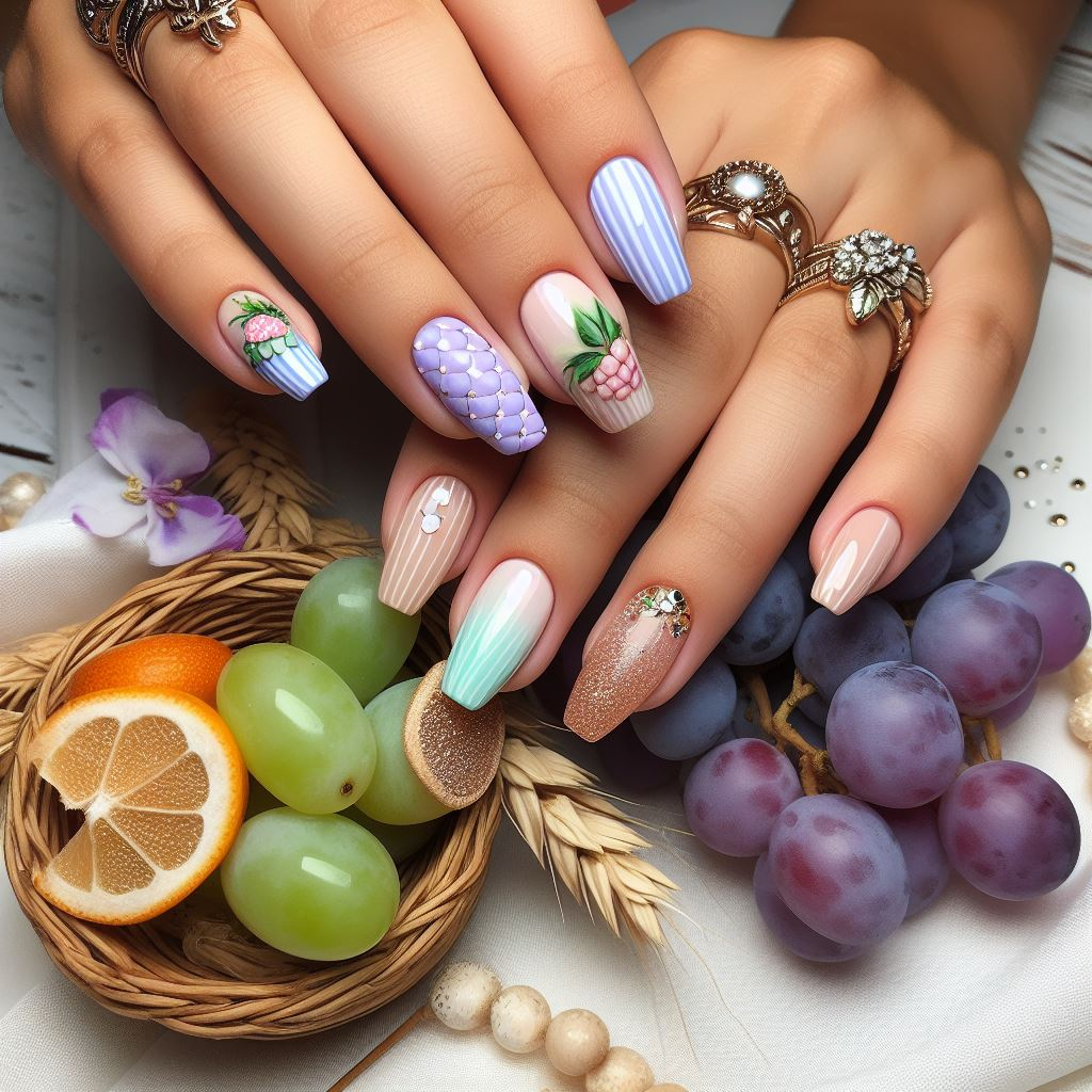 Sweet Fruits Nail Art Designs 2024