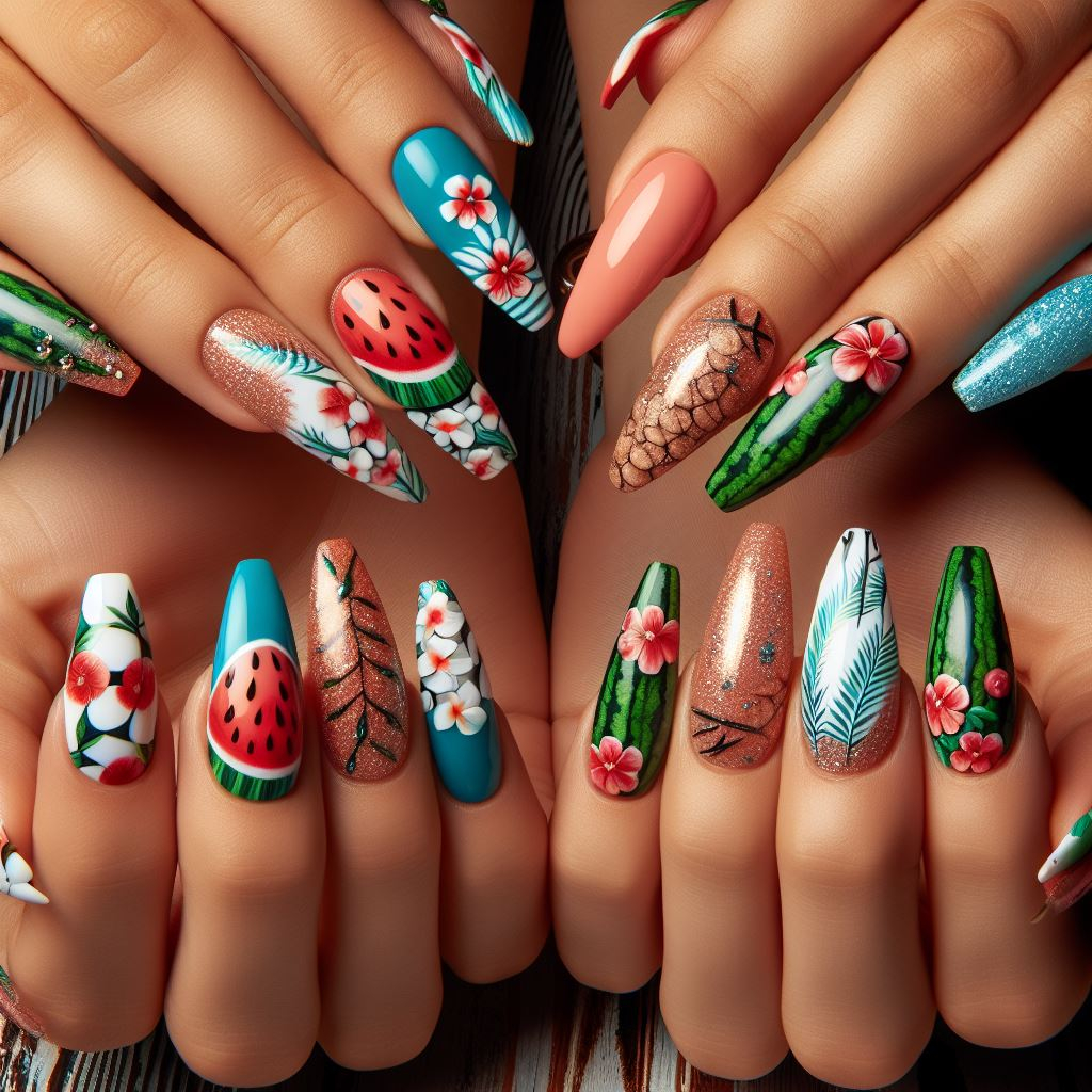 Sweet Fruits Nail Art Designs 2024