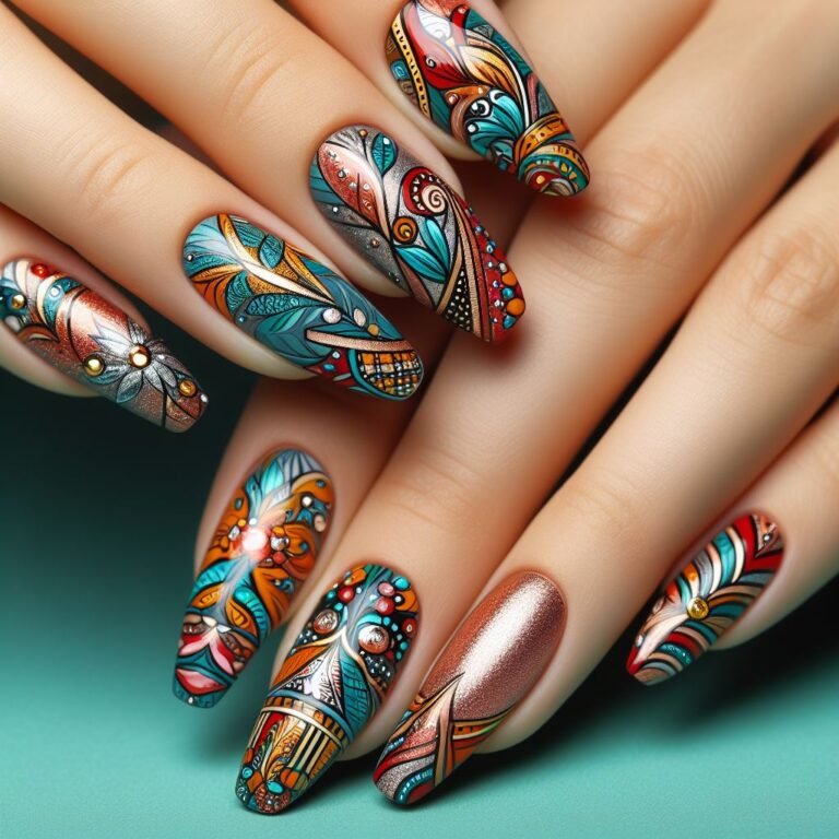 Tribal Inspired DIY Nail Art