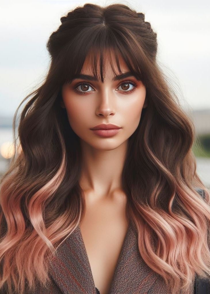 Stunning Crown Braids with Ombre Highlights: Unveiling a World of Color and Style | Pocoko This blush pink ombre with a crown braid is the perfect way to show off your unique style. #pinkhairlove #hairstylesbytutorial #pocoko
