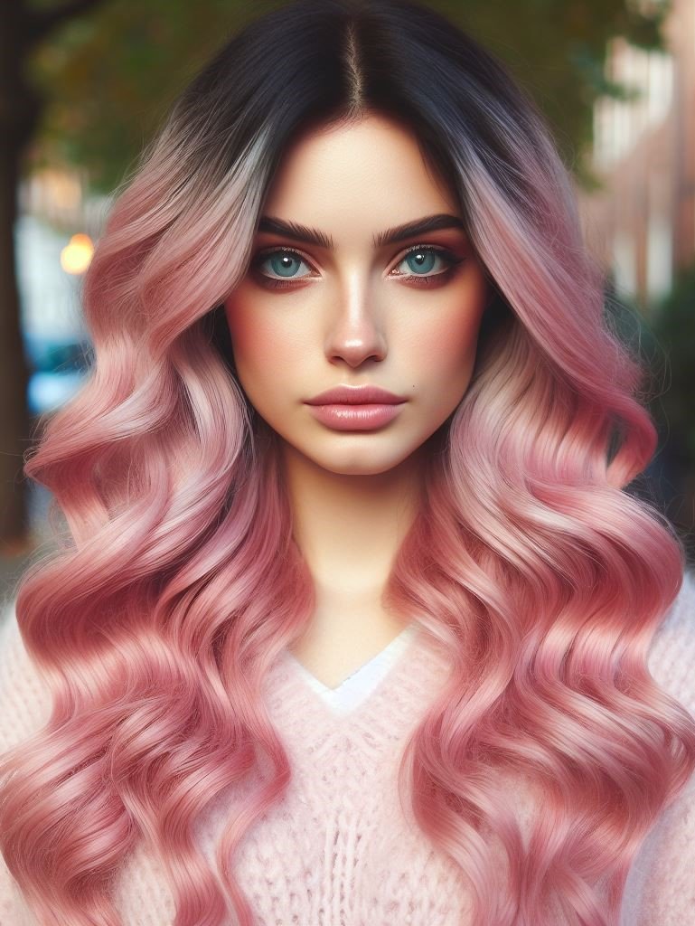 Pink Hairstyles: 22 Modern Inspirations For You To Be In Pink Paradise | Pocoko Channel your inner rockstar with long wavy pink hair and a side part. This head-turning hairstyle is sure to make a statement. #pinkhairstyle #pocoko #boldhair #hairgoals