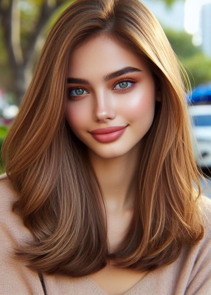 Channel your inner mermaid with medium hair styled in beachy waves and a subtle ombre. The perfect combo for carefree vibes! #mediumhairstyle #ombrehair #pocoko