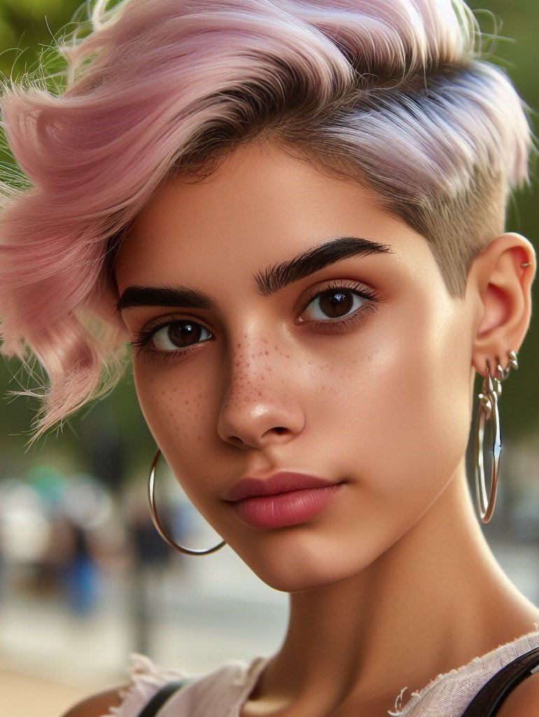 Pink Hairstyles: 22 Modern Inspirations For You To Be In Pink Paradise | Pocoko Looking for a low-maintenance hairstyle with a high-impact look? A pink pixie cut with undercut is your answer! #pinkhairstyle #pocoko #easyhairstyles #pinkhair