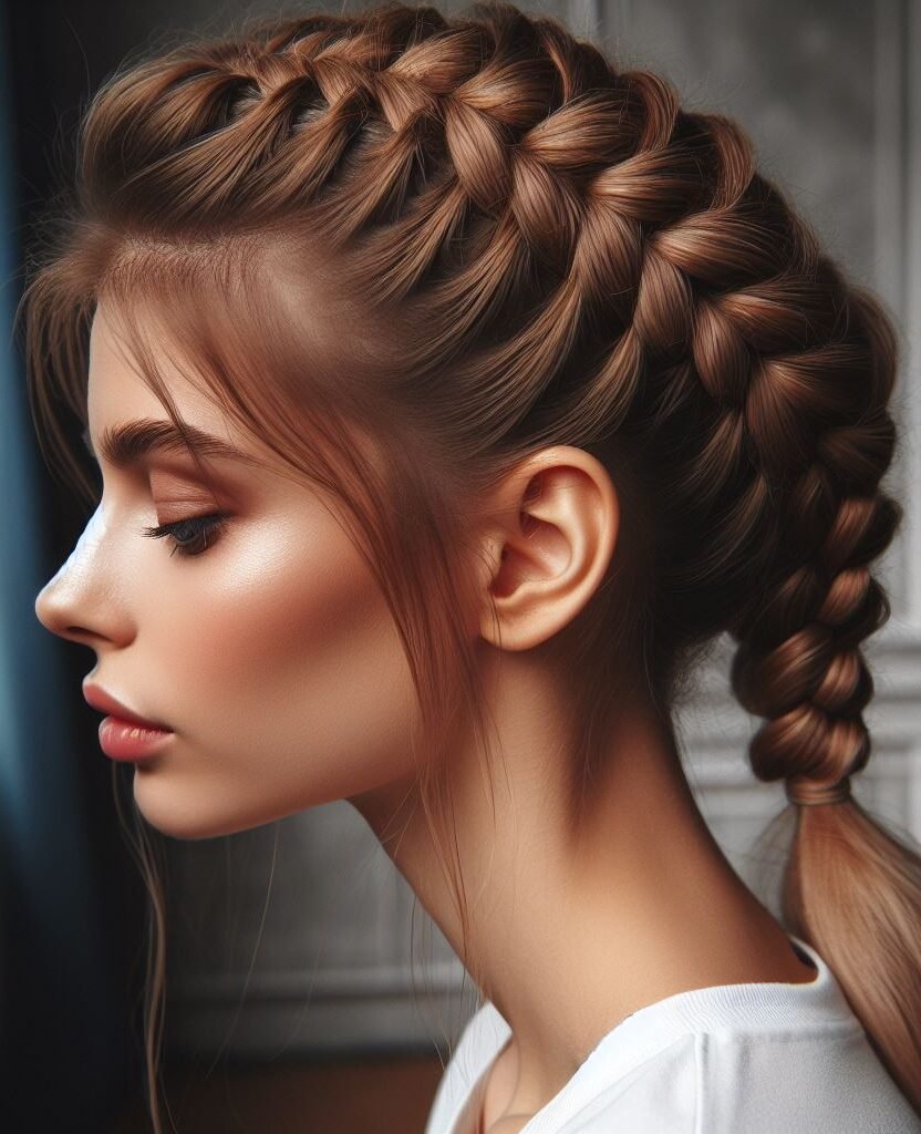 Elevate your style with Curtain Bangs styled into Dutch Braids. This versatile and chic hairstyle adds charm and elegance to any look, perfect for various occasions. Embrace the braided trend with #CurtainBangs #DutchBraids #HairstyleInspiration #POCOKO