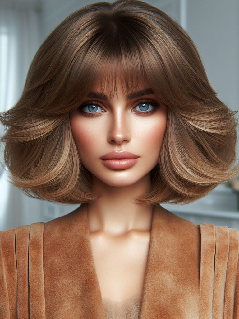 Elevate your style with Curtain Bangs on medium-length straight blonde hair, adding volume and dimension. This chic and versatile look exudes modern elegance and sophistication. #CurtainBangs #StraightHair #BlondeHair #Voluminous #POCOKO