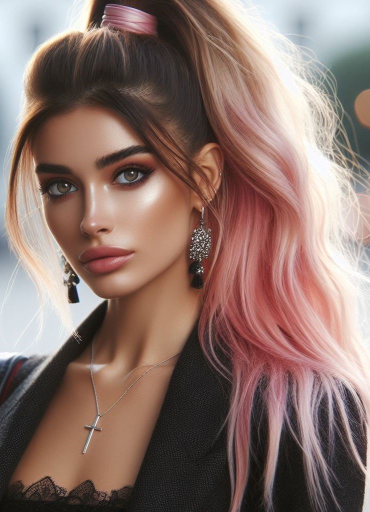 Pink Hairstyles: 22 Modern Inspirations For You To Be In Pink Paradise | Pocoko Ponytail perfection! A high ponytail is a fun and flirty way to show off your pink hair. Dress it up or down for any occasion. #pinkhairstyle #pocoko #highponytail