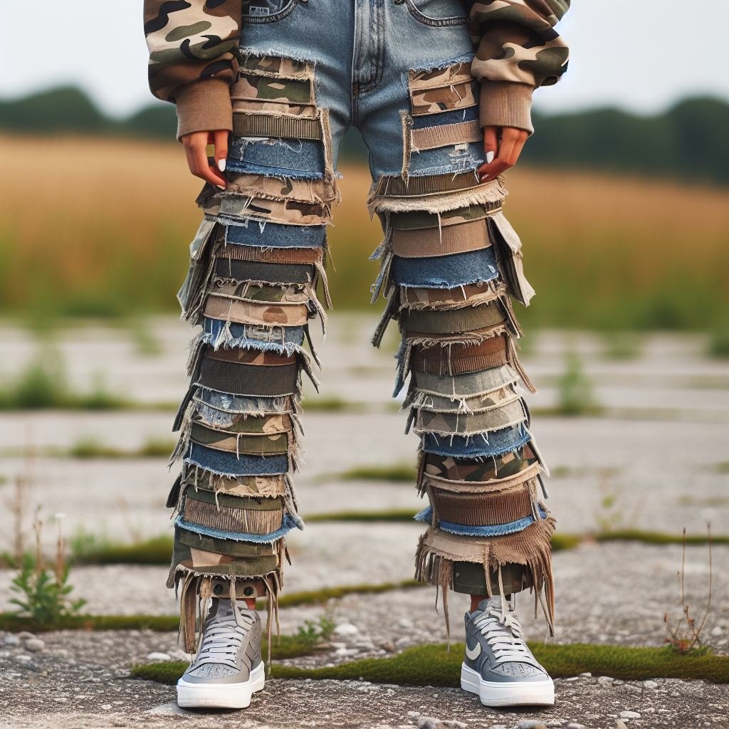 Camo Stacked Jeans