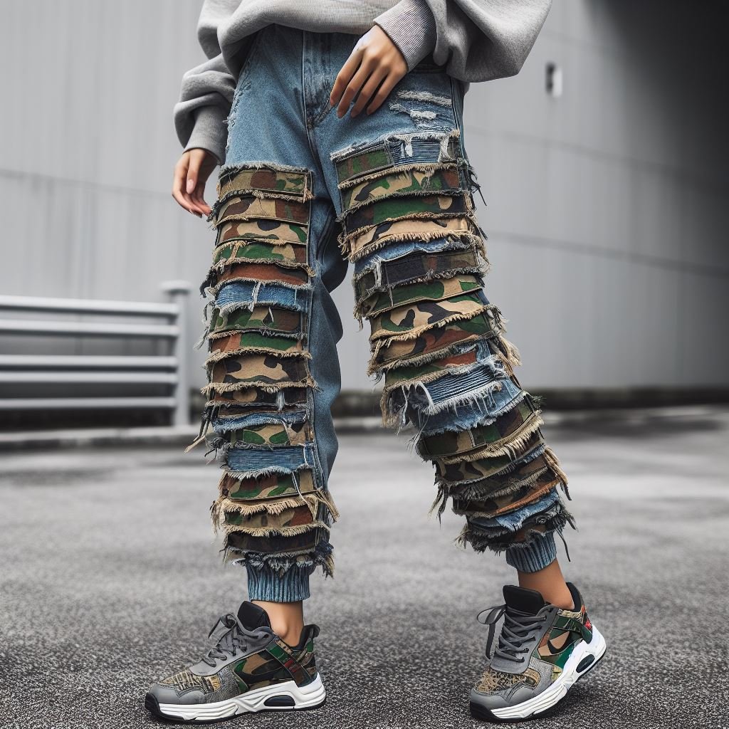 Camo Stacked Jeans
