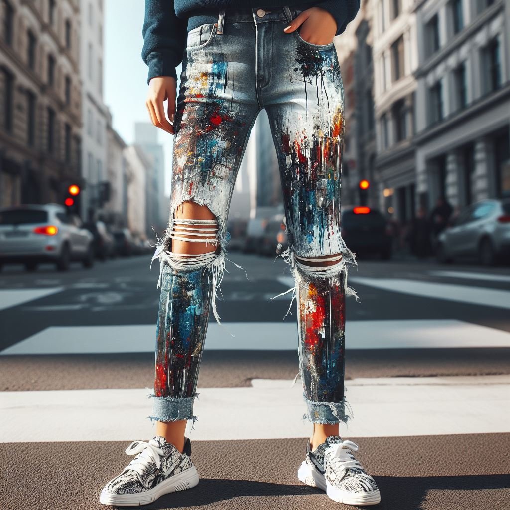 Color Splash Stacked Jeans