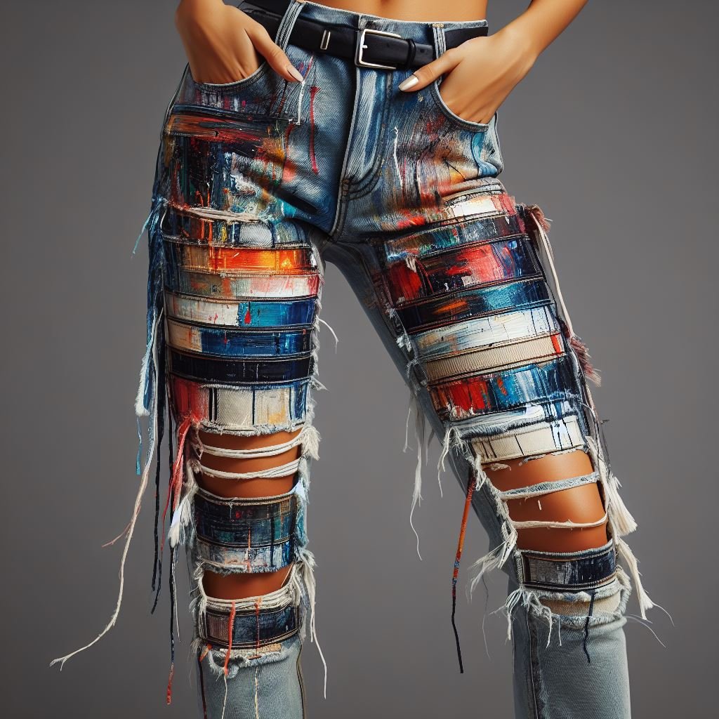 Color Splash Stacked Jeans