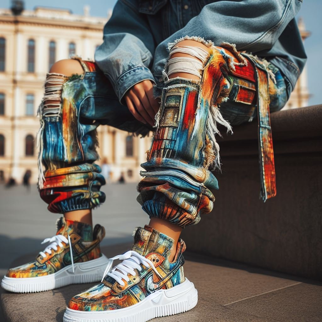 Color Splash Stacked Jeans