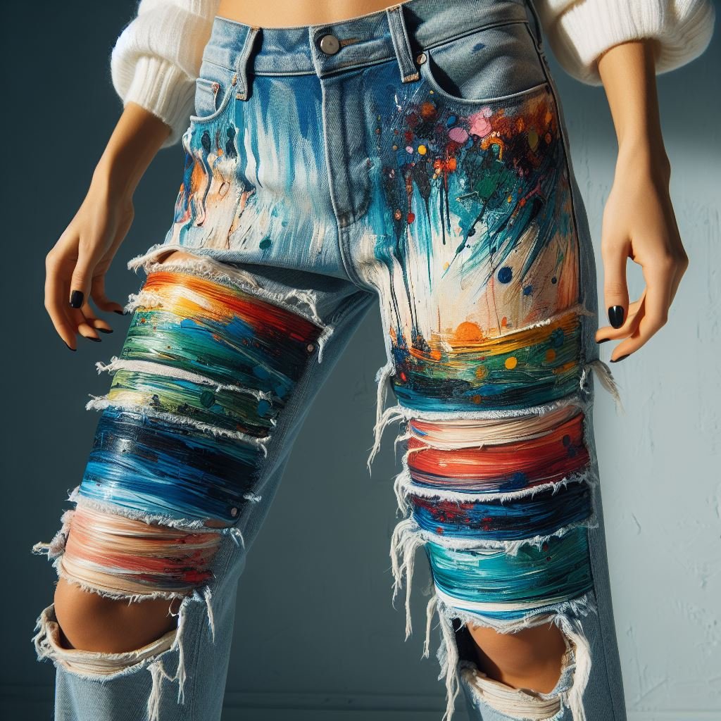 Color Splash Stacked Jeans