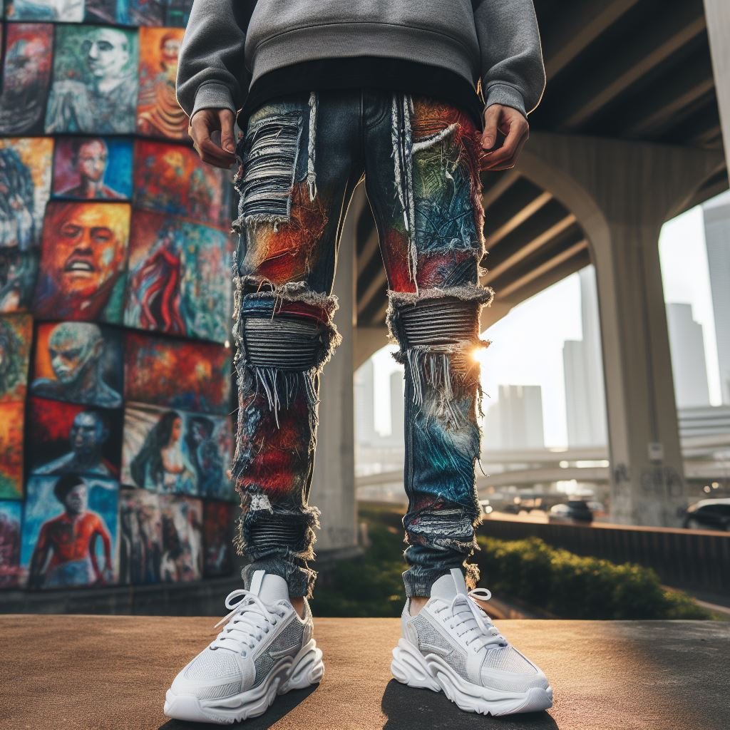 Color Splash Stacked Jeans