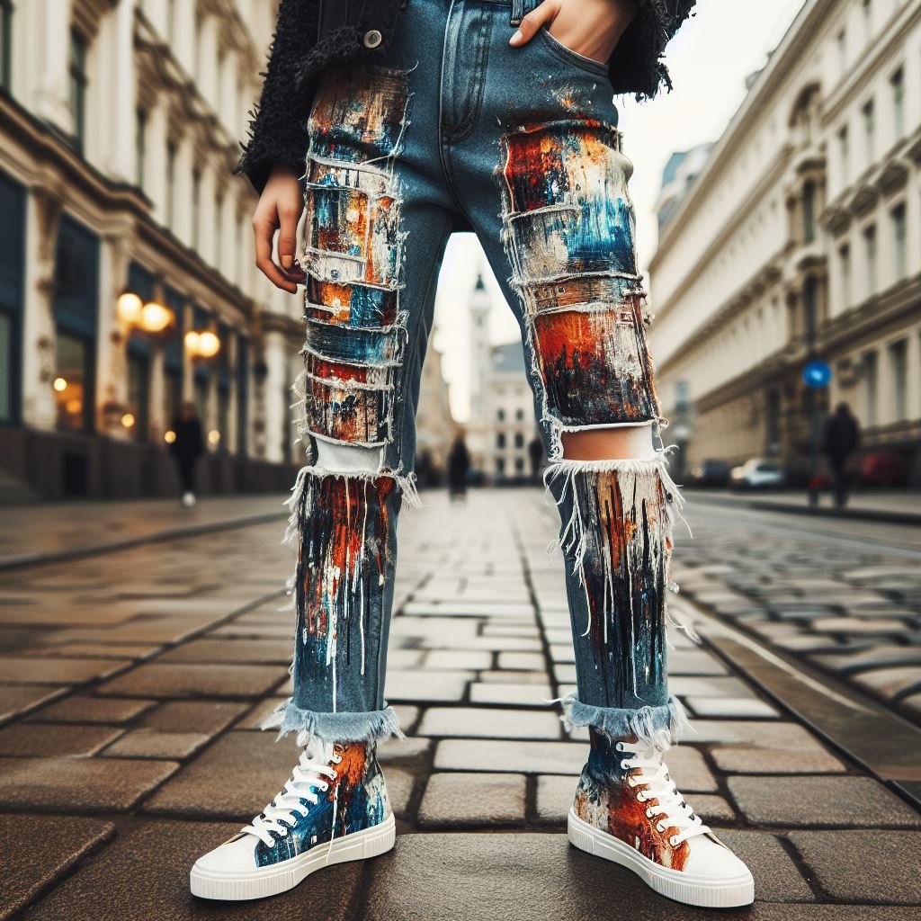 Color Splash Stacked Jeans