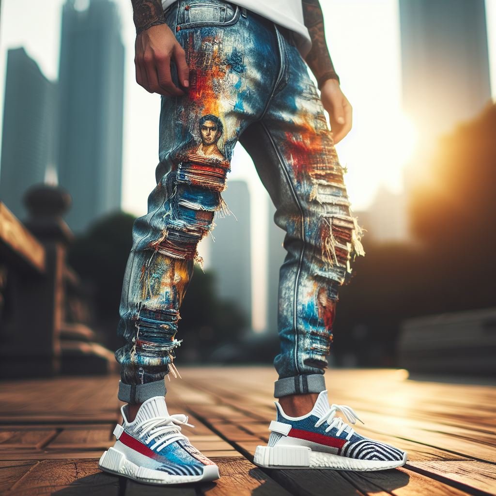 Color Splash Stacked Jeans
