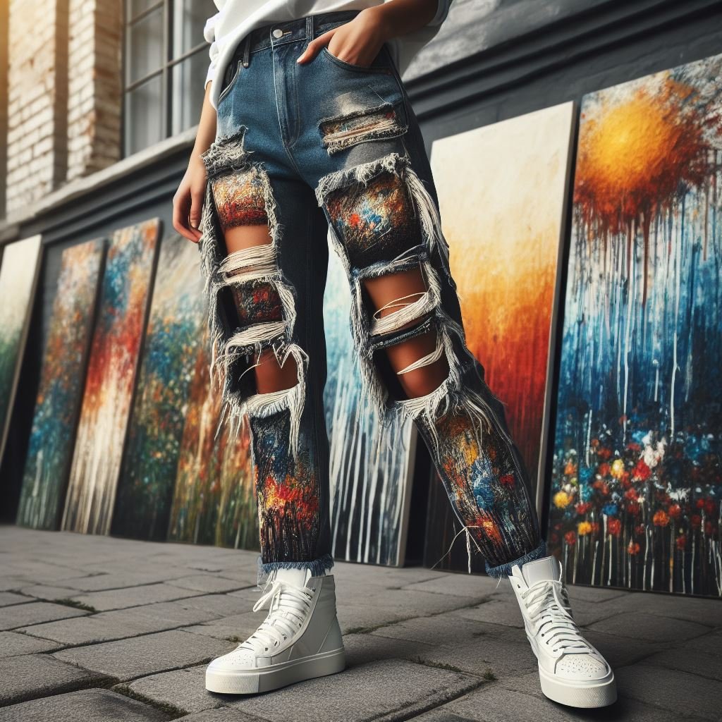 Color Splash Stacked Jeans