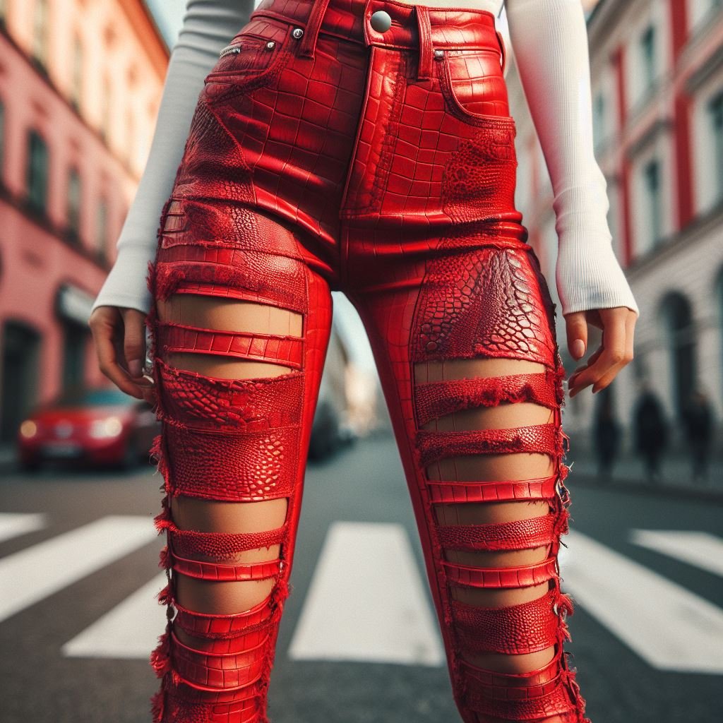 Crocodile Stacked Jeans 