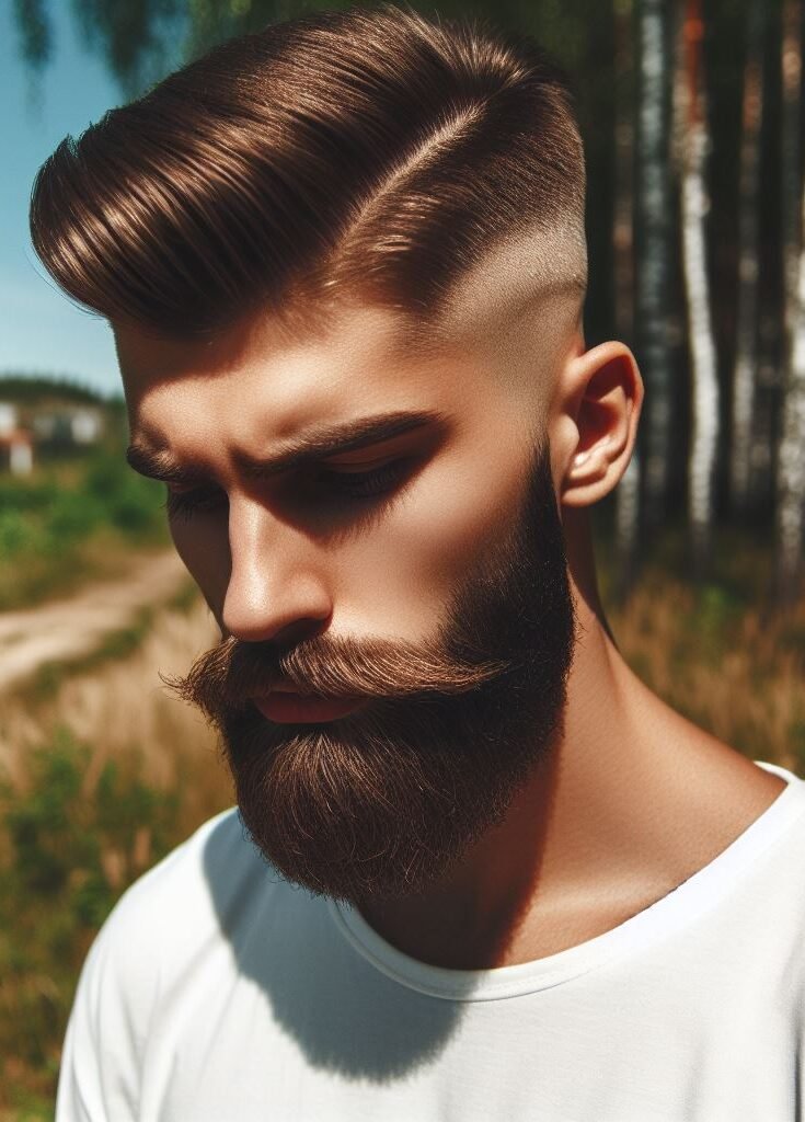 Fade to black (or blonde!). A low fade haircut with a dramatic color contrast adds an edgy touch.