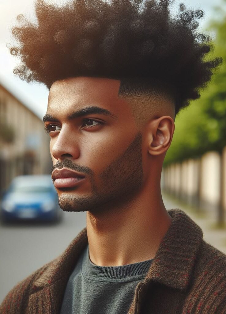 Let your curls loose. ➿ A low fade haircut is the perfect base for showing off your natural curls with definition.