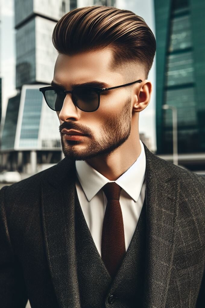 Low fade for the high life. This sharp haircut is perfect for the man who takes pride in his appearance.