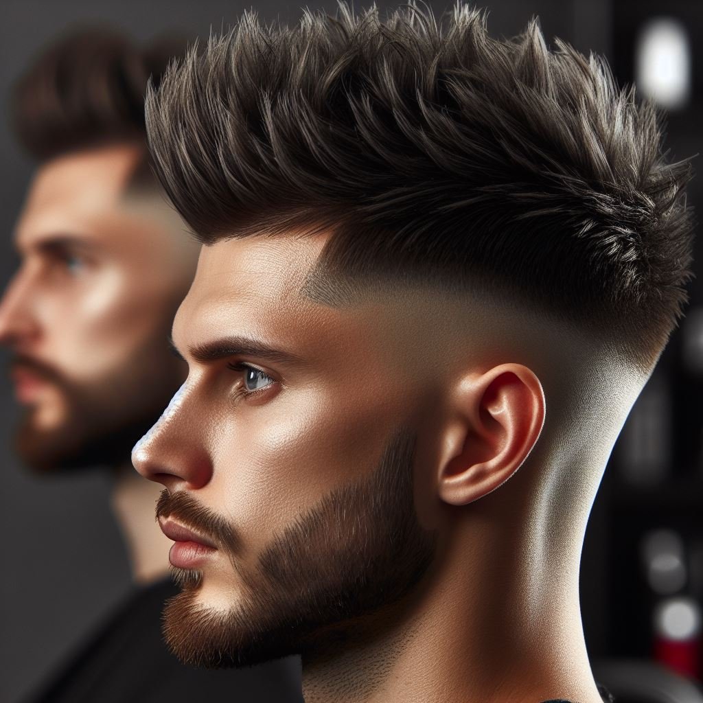 Fade into the crowd (or stand out!). The low fade haircut offers versatility - blend in or add a pop of color for personalization.