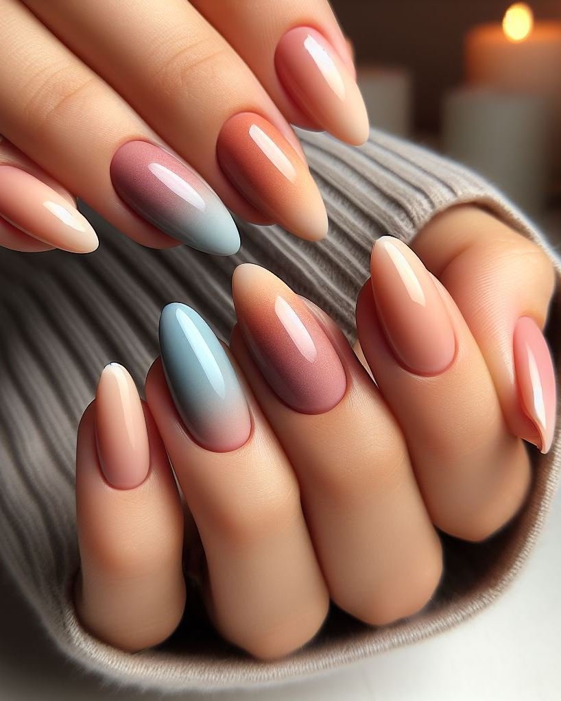 Pastel gradient ombre nails are the ultimate in nail art sophistication. Let your nails showcase a delicate fusion of dreamy colors.