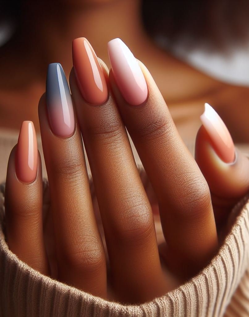 Want nails that stand out? Pastel gradient ombre designs offer a delicate yet eye-catching blend of colors that are simply irresistible.