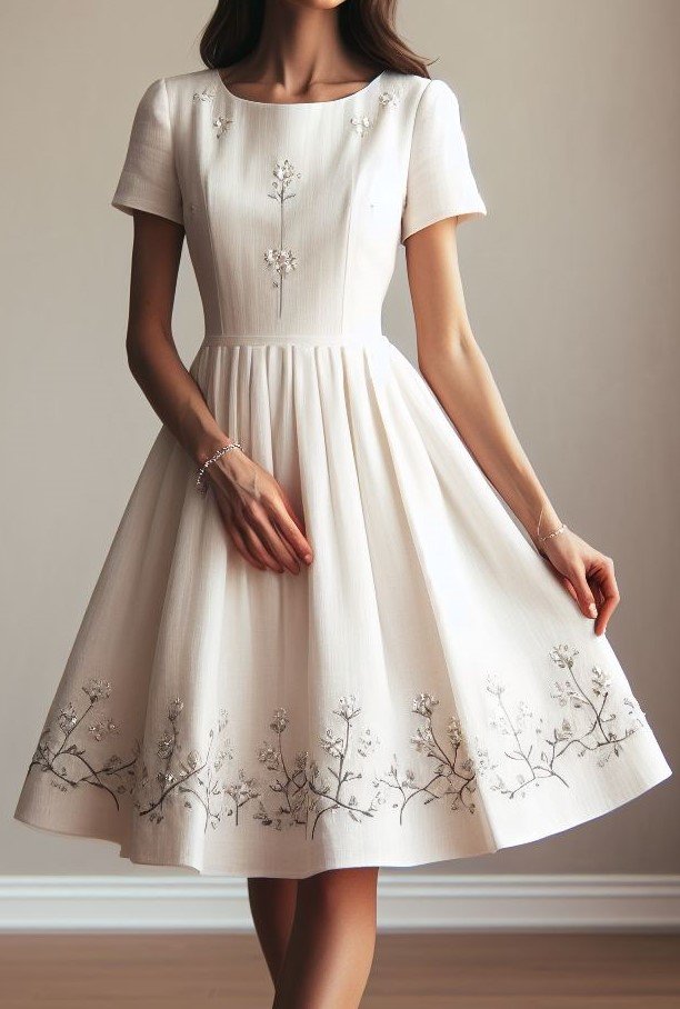 White Graduation Dress