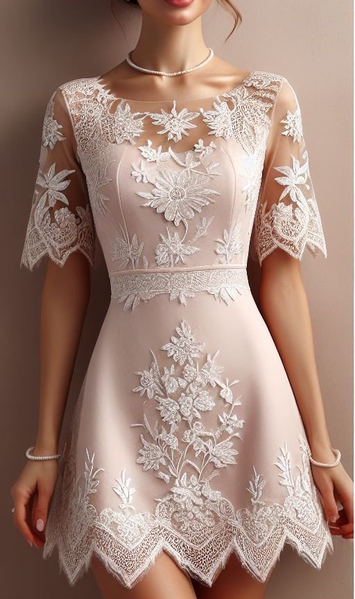 Timeless elegance for graduation day. A peach white dress is a classic choice that never goes out of style, ensuring you look your best for this momentous occasion.