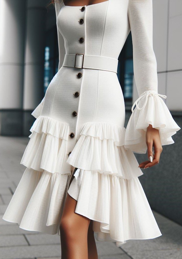 A timeless tradition with a modern twist! Embrace the classic elegance of a white graduation dress while incorporating modern details like trendy cuts or statement accessories.