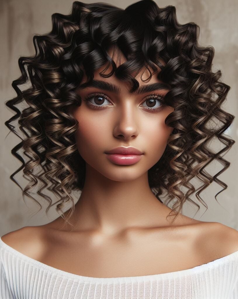 Beachy vibes all year round! Tousled bobby pin curls dance alongside wispy curtain bangs for a hairstyle that's effortlessly chic and carefree. Perfect for channeling your inner mermaid or adding a touch of playful texture to your everyday look. #pocoko #curtainbangs #beachywaves #bobbypinmagic