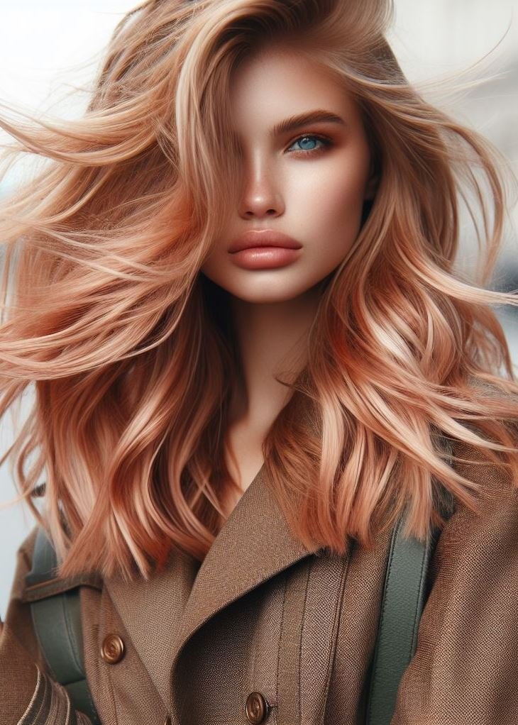 Blonde with a Blush: Ditch the brass and embrace the delicate pink of strawberry blonde with golden highlights. This pin collection showcases a softer, more romantic take on blonde. ✨