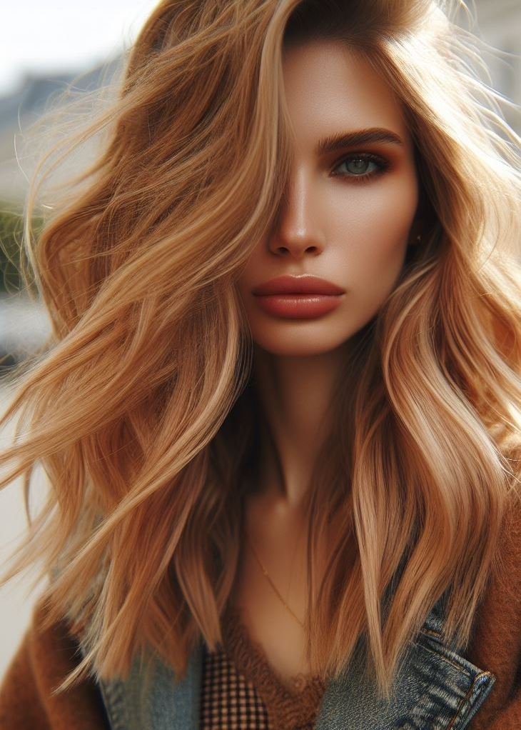 Low-Maintenance Luxe for Busy Bees: Who says gorgeous hair has to be high maintenance? Strawberry blonde with golden highlights offers effortless beauty with minimal touch-ups. Get inspired by these easy-care styles! ‍♀️