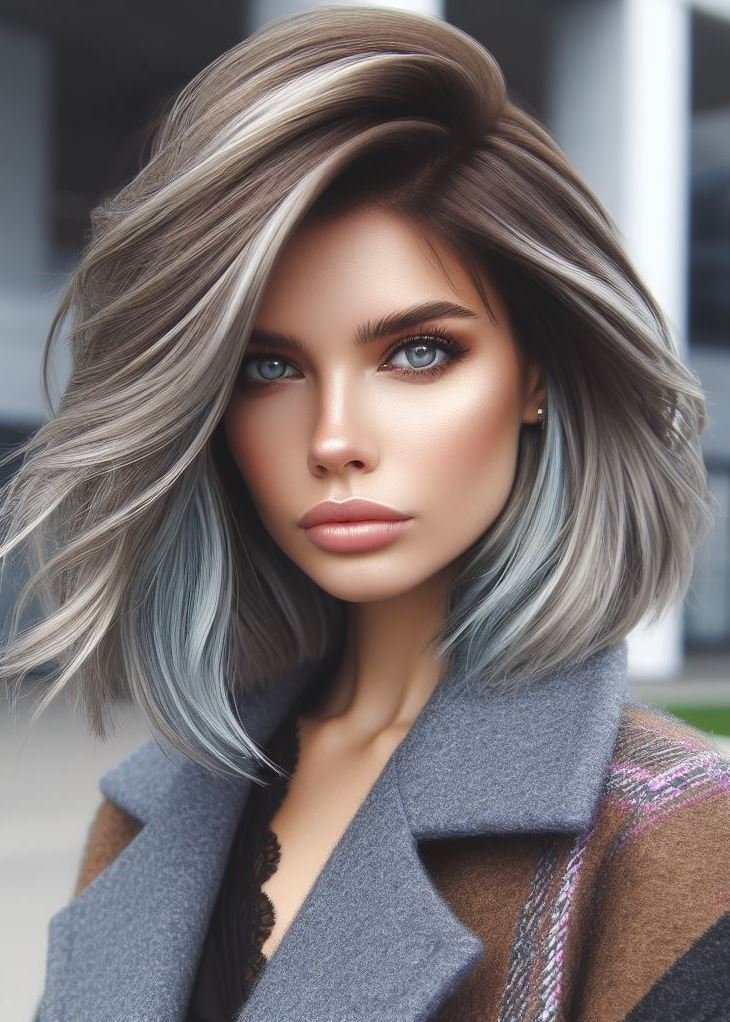 Beyond the Brown Hair Blues : Banish boring brown hair with icy blue highlights in an ash brown base! This pin collection showcases a refreshing twist on brunette hair. ➡️❄️