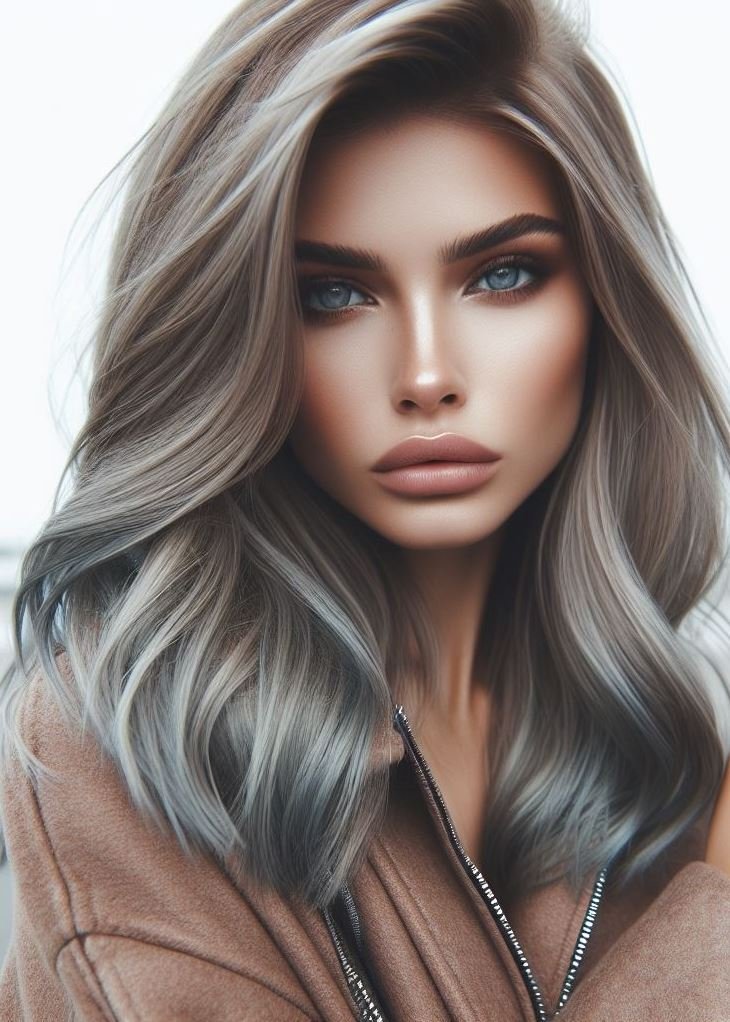 Ash & Ice: A Match Made in Hair Color Heaven: Ash brown and icy blue highlights are a perfect color combination for those who crave a cool and sophisticated look. Get inspired by this pin collection! ❄️✨