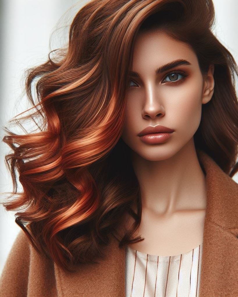 Fall Hair Inspiration All Year Round: Capture the essence of autumn with a cinnamon swirl hair color! This pin collection offers endless warmth for any season. ❄️