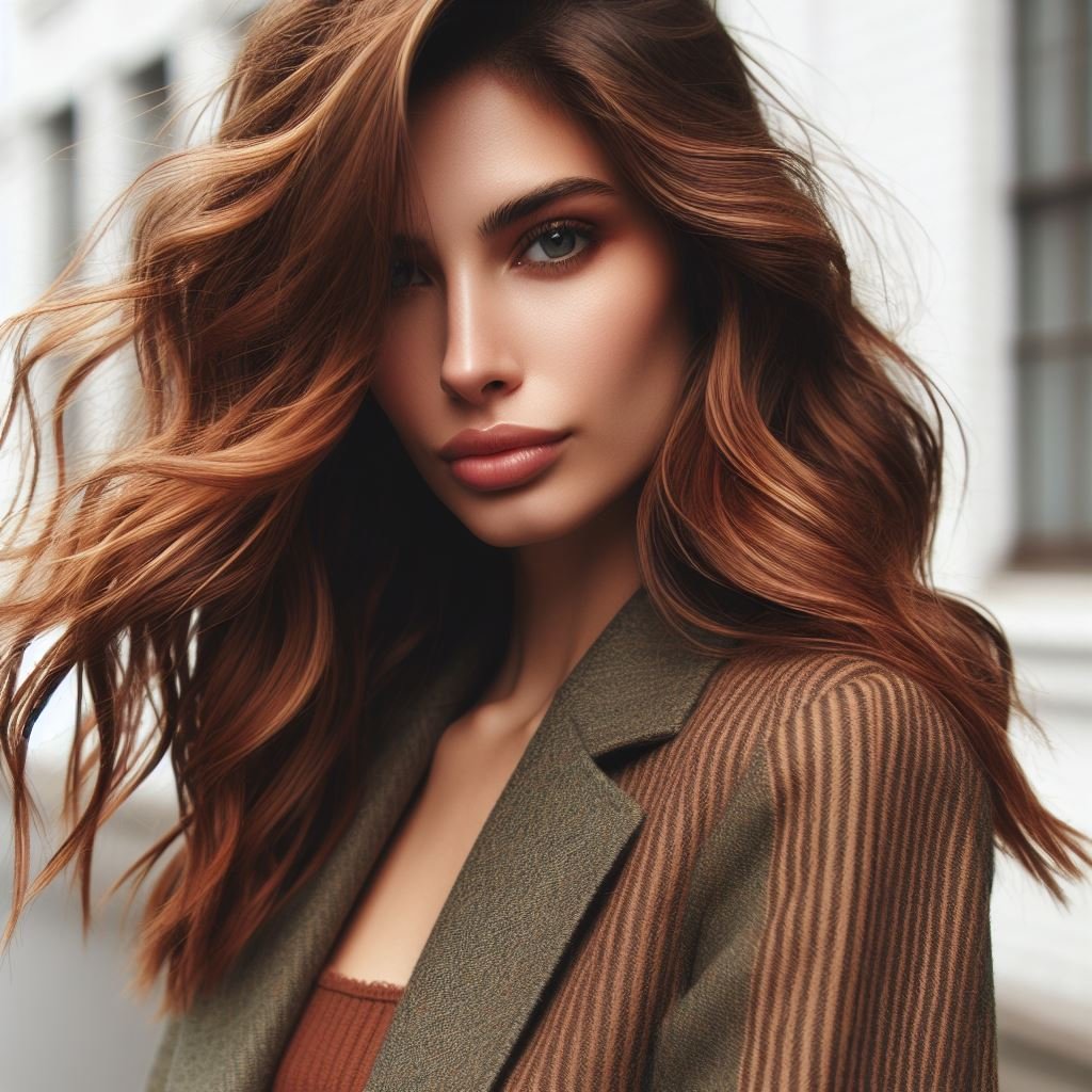 Brunette Going Ginger (But Not Quite!): Thinking of taking the plunge to ginger hair but hesitant? Cinnamon swirl offers the perfect in-between with a touch of warmth! Get inspired for a subtle yet fiery transformation. ➡️