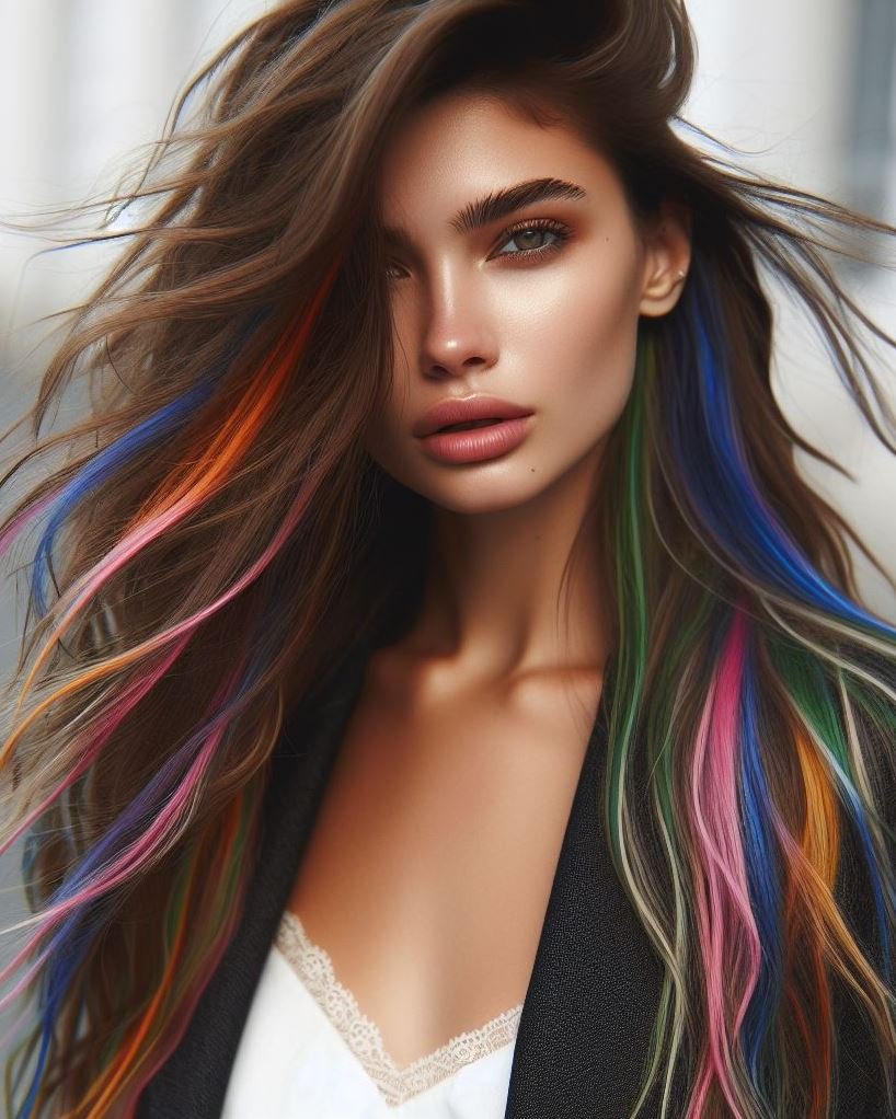 Express Yourself in Color! Rainbow highlights are the perfect way to show off your unique personality. Get inspired by these playful and eye-catching looks!