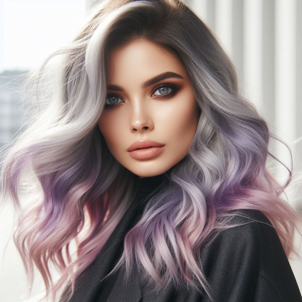 Blonde Going Unicorn (But Not Really!): Icy blonde with lavender tips offers a touch of whimsy for blondes who want to experiment with color without going full-on fantasy hair. Get inspired!