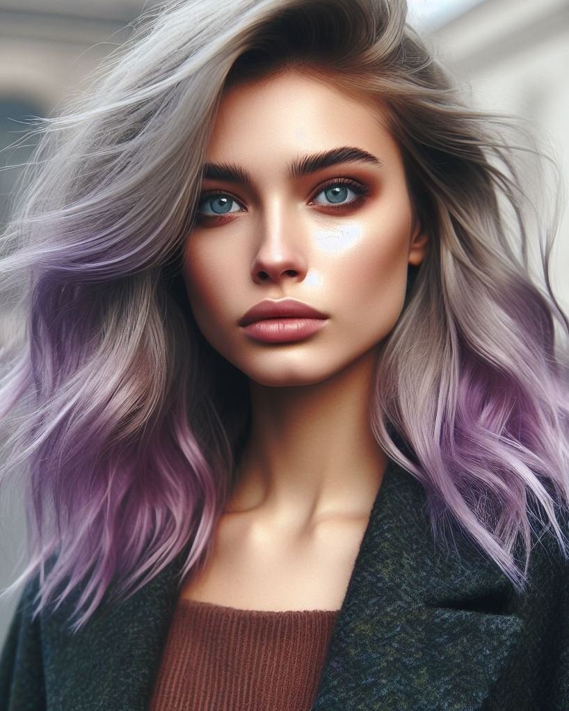 Channel Your Inner Snow Queen: Embrace the frosty elegance of icy blonde hair with a touch of lavender magic. Get inspired by these cool and captivating looks! ❄️