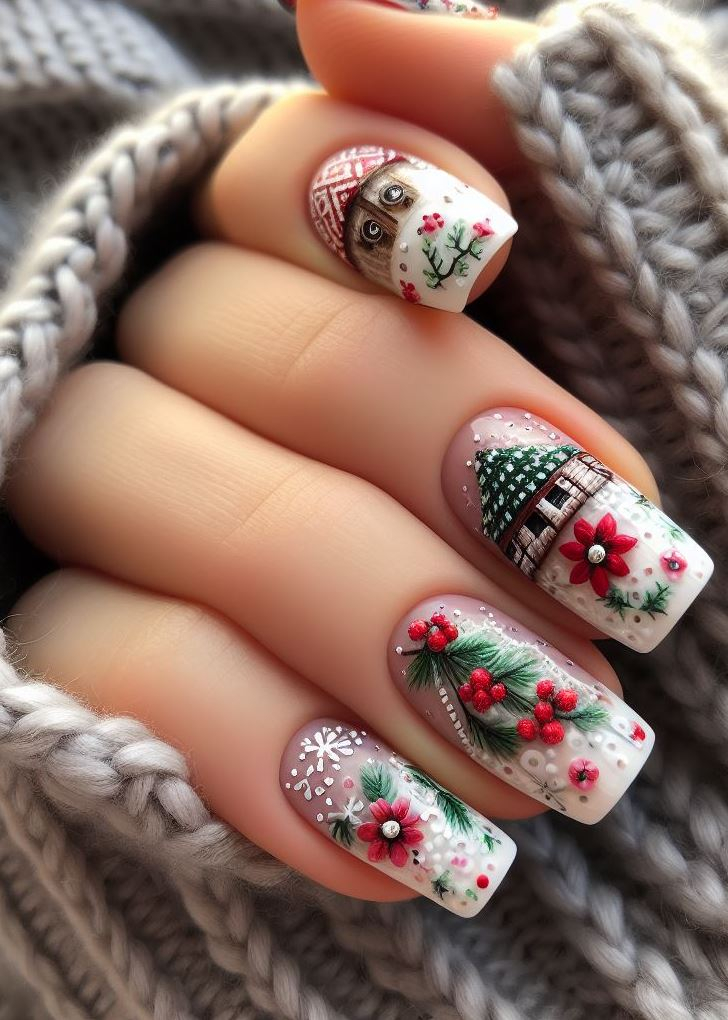 Forget the reindeer, these miniature Christmas roses and evergreen vines are stealing the show! Perfect for a subtle yet delightful holiday look. 