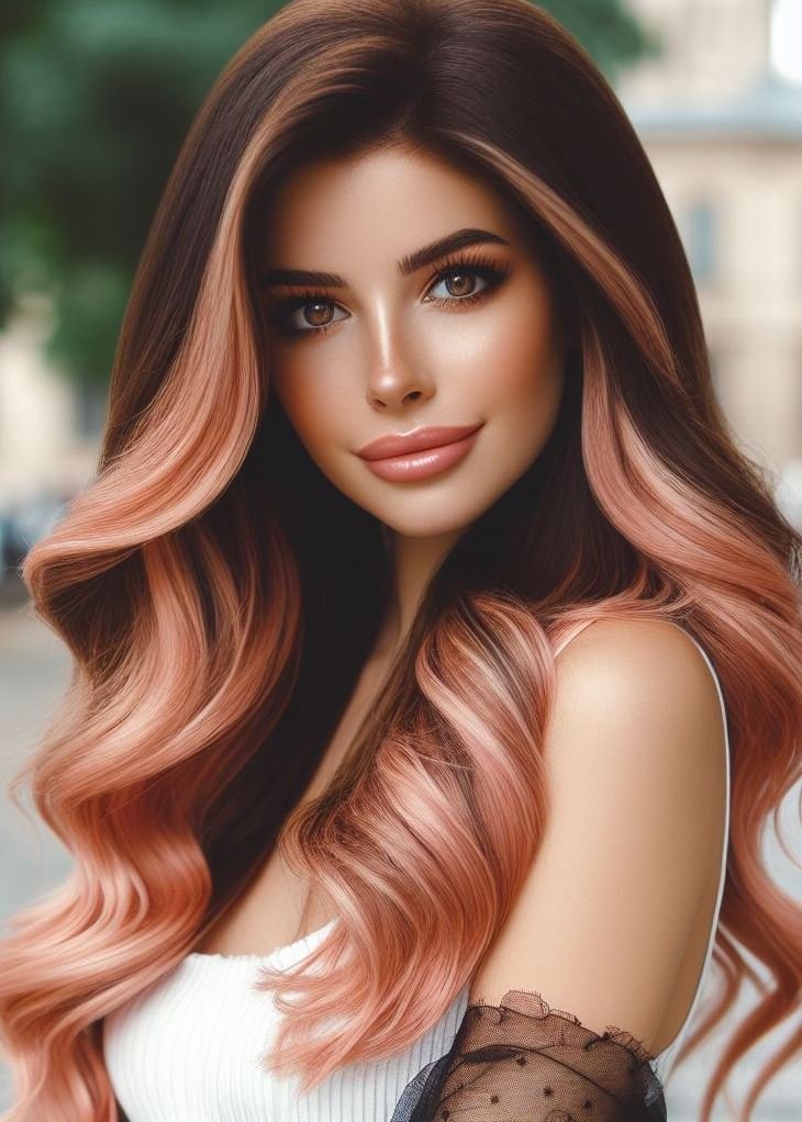 Hair Color Inspiration for the Dreamy Soul: Calling all romantics and free spirits! Peachy pastel hair with its soft, ethereal tones is perfect for those who embrace a dreamy and whimsical aesthetic. Get inspired! ☁️