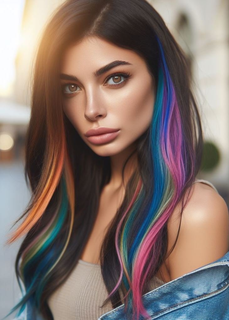 Subtle Shimmers with Major Impact: Don't underestimate the power of peekaboo rainbow highlights! This pin collection showcases hidden hints of color for a unique twist.