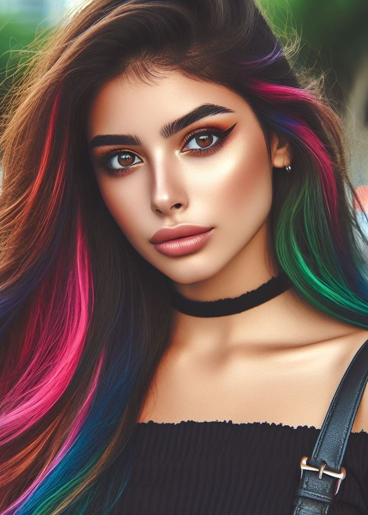 Match Your Peekaboo to Your Mood! From fiery reds to cool blues, there's a perfect peekaboo rainbow highlight shade for every feeling. Get inspired and find your ideal color surprise! ✨